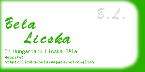 bela licska business card